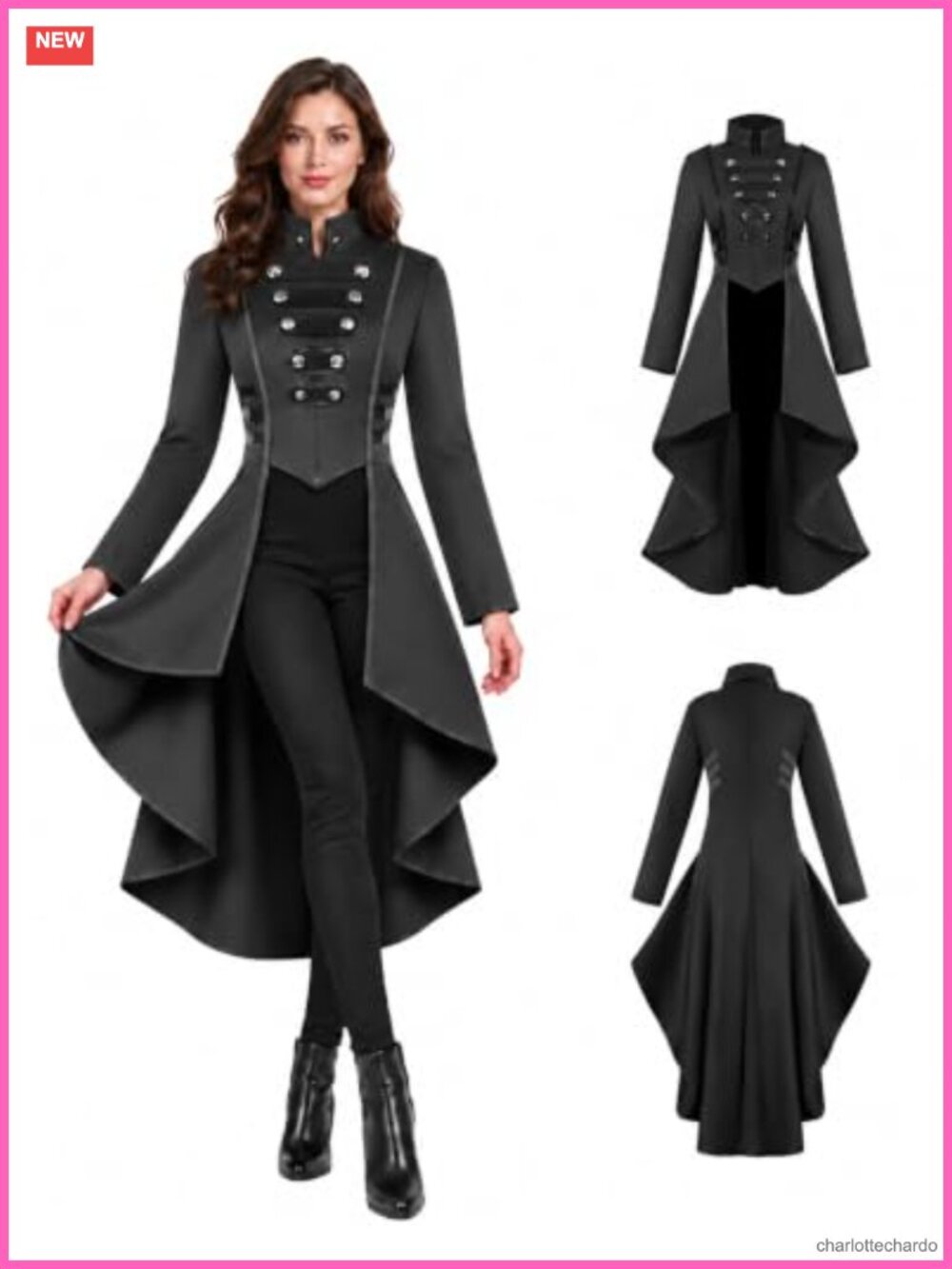 Renaissance Steampunk Tailcoat Jacket Costume Women